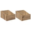 vidaXL LP Record Box 2 pcs Artisan Oak 23 x 33 x 16 cm Engineered Wood