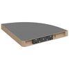 vidaXL Floating Corner Shelf High Gloss Grey 35x35x3.8 cm MDF
