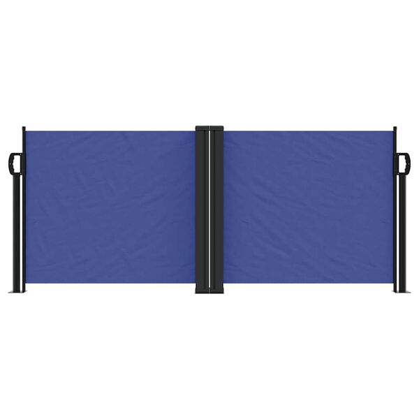 vidaXL Retractable Side Awning Blue 100x1000 cm