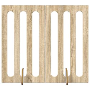 vidaXL Folding Pet Fence 2 pcs Sonoma Oak 100.5 x 38 x 90 cm