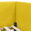 vidaXL Corner Bed Frame with Headboard Yellow 90 cm x 190 cm Fabric