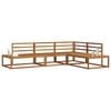 vidaXL Outdoor Sofa Set 4 Piece Natural Solid Acacia Wood