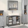 vidaXL Bathroom Sink Cabinet Grey Sonoma 80x33x60 cm Engineered Wood