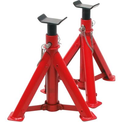 Carpoint Trolley Jack and 2 Piece Axle Stand Set 2000 kg Red