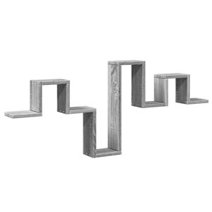 vidaXL Wall Shelf Grey Sonoma 104.5x10x43 cm Engineered Wood