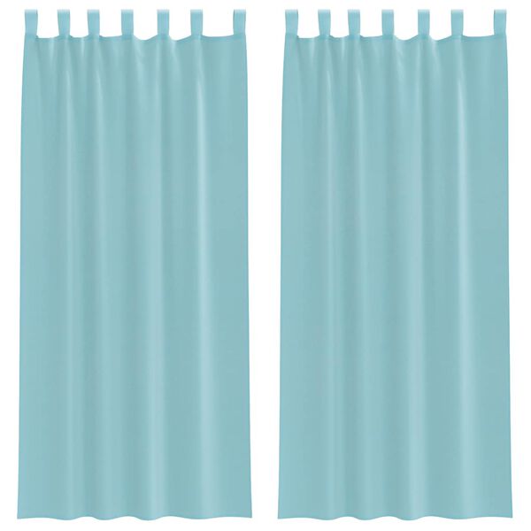 vidaXL Voile Curtains with Loops 2 pcs Turquoise 140x245 cm