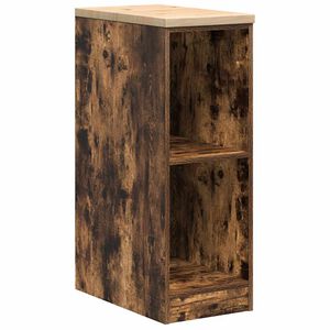 vidaXL Garage Storage Cabinet Smoked Oak 30x51x85 cm Solid Wood Pine