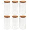 vidaXL Storage Glass Jars with Cork Lid 6 pcs 1400 ml