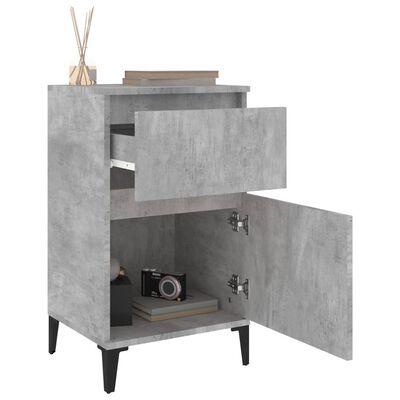 vidaXL Bedside Cabinet Concrete Grey 40x35x70 cm