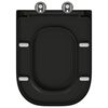 vidaXL Toilet Seat Black 47.5 x 35 x 3.6 cm Duroplast