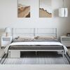 vidaXL Metal Bed Frame without Mattress with Headboard White 193x203cm