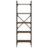 vidaXL Bookcase 5-Tier Brown Oak 56x31.5x174 cm Engineered Wood