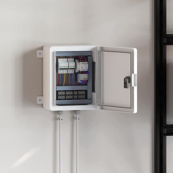 vidaXL Control Cabinet Grey 32 x 13 x 30 cm ABS Plastic