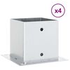 vidaXL Post Bases Square 4 pcs Silver 141x141 mm Galvanised Steel