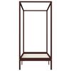 vidaXL Canopy Bed Frame without Mattress Dark Brown Solid Wood 90x200cm