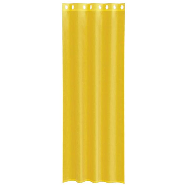 vidaXL Voile Curtains with Grommets 2 pcs Yellow