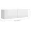 vidaXL 2 Piece TV Cabinet Set High Gloss White Engineered Wood