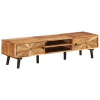 vidaXL TV Cabinet 145x35x35 cm Solid Acacia Wood
