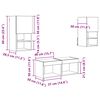 vidaXL TV Wall Cabinets Wall-mounted 4 pcs Old Wood Engineered Wood