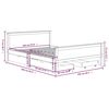 vidaXL Bed Frame without Mattress Honey Brown Solid Wood 160x200 cm