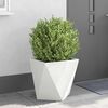 vidaXL Planter White 50 x 50 x 50 cm Steel