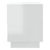 vidaXL Bedside Cabinet High Gloss White 45x34x44 cm Engineered Wood