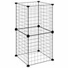 vidaXL 8-Panel Pet Cage Black 35x35 cm Steel