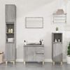 vidaXL Bathroom Cabinet Grey Sonoma 30x30x190 cm Engineered Wood