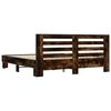 vidaXL Bed Frame without Mattress Smoked Oak 200x200 cm