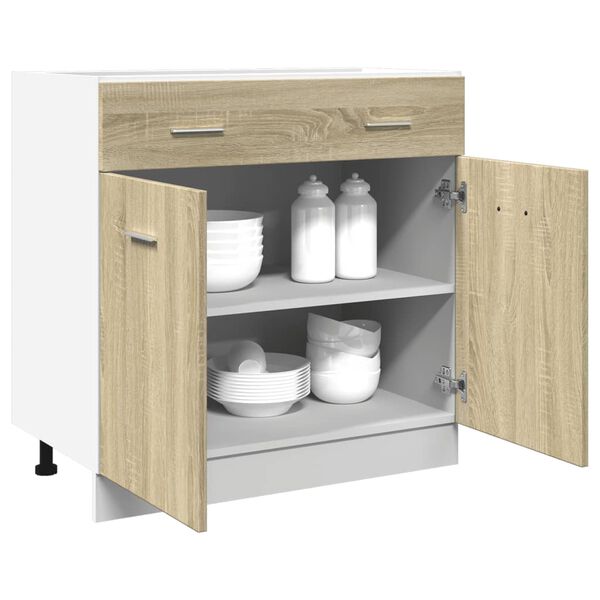vidaXL Drawer Bottom Cabinet Lyon Sonoma Oak 80x46x81.5 cm Engineered Wood