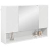 vidaXL Mirror Cabinet with Door White 80 x 17 x 55 cm Engineered Wood