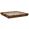 vidaXL Bed Frame without Mattress Smoked Oak 200x200 cm