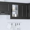 vidaXL Kitchen Wall Cabinet with Glass Door Kalmar Black Engineered Wood