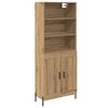 vidaXL Highboard Artisan Oak 69.5 x 32.5 x 180 cm Engineered Wood