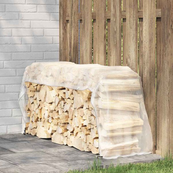 vidaXL Clear Tarpaulin with Eyelets 1x3 m Polyethylene