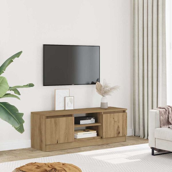 vidaXL TV Cabinet Artisan Oak 102x30x36 cm Engineered Wood