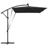 vidaXL Cantilever Banana Parasol Black 294 x 200 x 254 cm