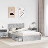 vidaXL Storage Bed Concrete Grey 135 x 190 cm Engineered Wood