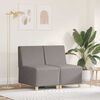 vidaXL Modular Sofa Unit Armless 2 pcs Taupe 55 x 74 x 82 cm Fabric