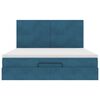 vidaXL Ottoman Bed with Mattresses Dark Blue 180x200cm Velvet