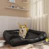 vidaXL Dog Bed Black 105x80x25 cm Faux Leather
