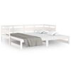 vidaXL Pull-out Day Bed without Mattress White 2x(80x200) cm
