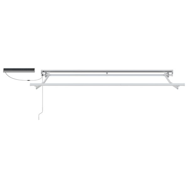 vidaXL Electric Retractable Awning Yellow and White 3.5 x 2 m