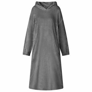 vidaXL Blanket Hoodie Dark Grey S Flannel