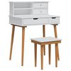 vidaXL Dressing Table Set FAUSKE 3 pcs White 76 x 50 x 103.5 cm