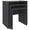 vidaXL Nesting Coffee Tables 3 pcs High Gloss Grey Engineered Wood