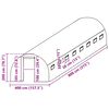vidaXL Greenhouse Replacement Cover (32 m²) 400x800x200 cm Green