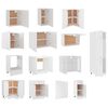 vidaXL 14 Piece Kitchen Cabinet Set Lyon White Engineered Wood