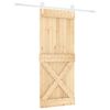 vidaXL Sliding Door 85 x 210 cm Solid Pine Wood (Untreated)