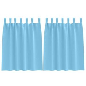 vidaXL Blackout Curtains with Rings 2 pcs Light Blue 140 x 140 cm